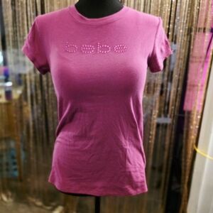 Bebe Fuchsia Short Sleeve Tee